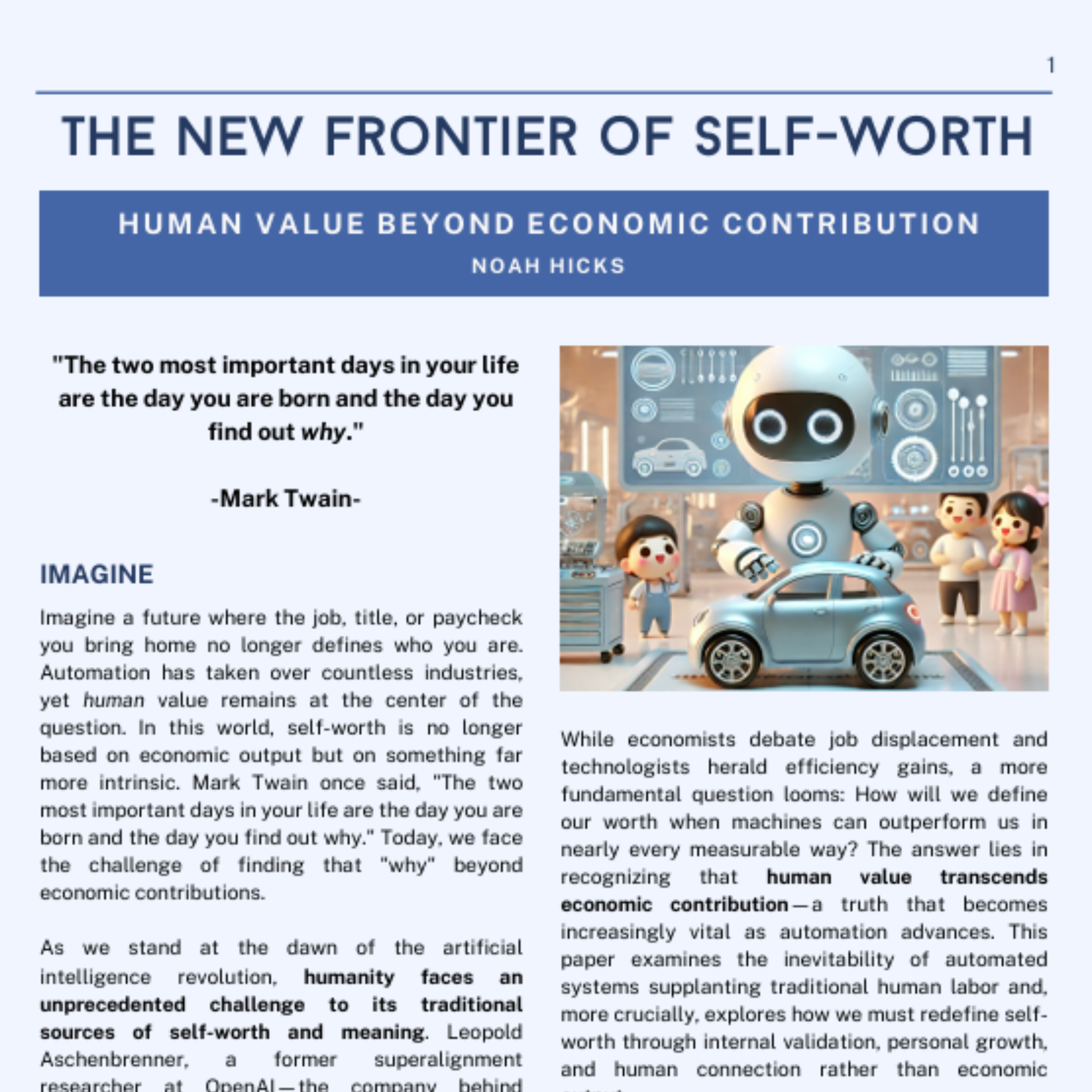 Cover image for The New Frontier of Self-Worth paper